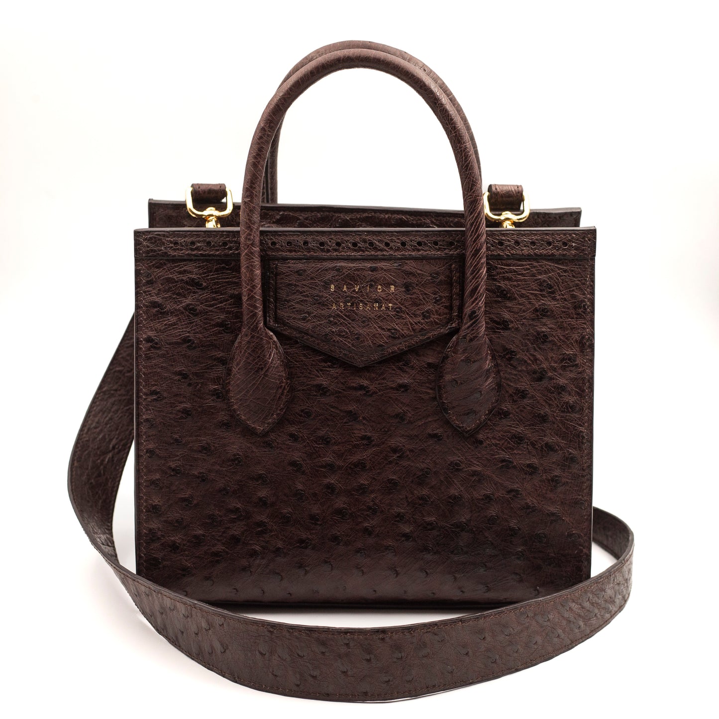 Ostrich 26 Brogue Crossbody