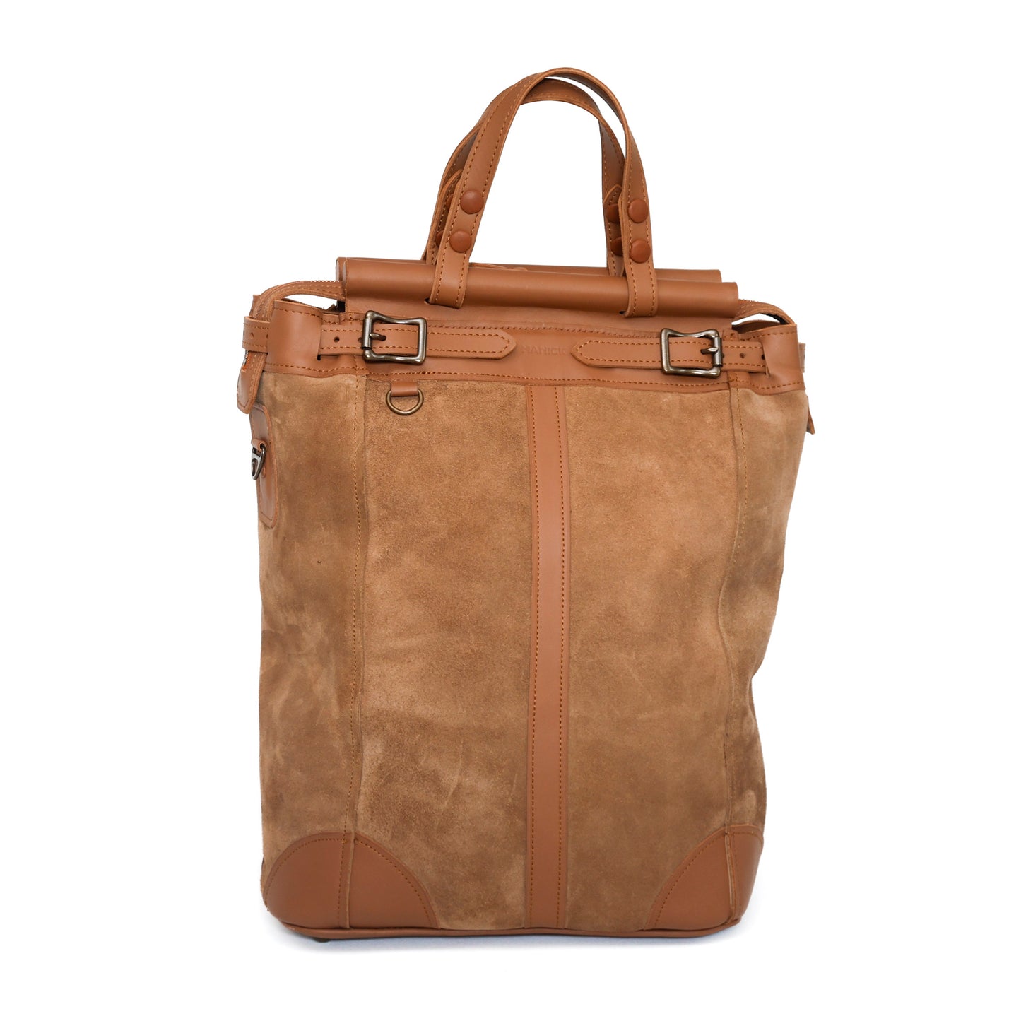 The Manick Suede/Leather Utility Post Bag