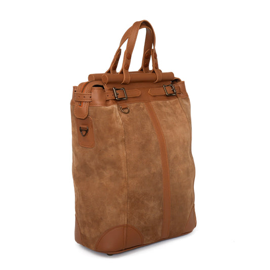 The Manick Suede/Leather Utility Post Bag