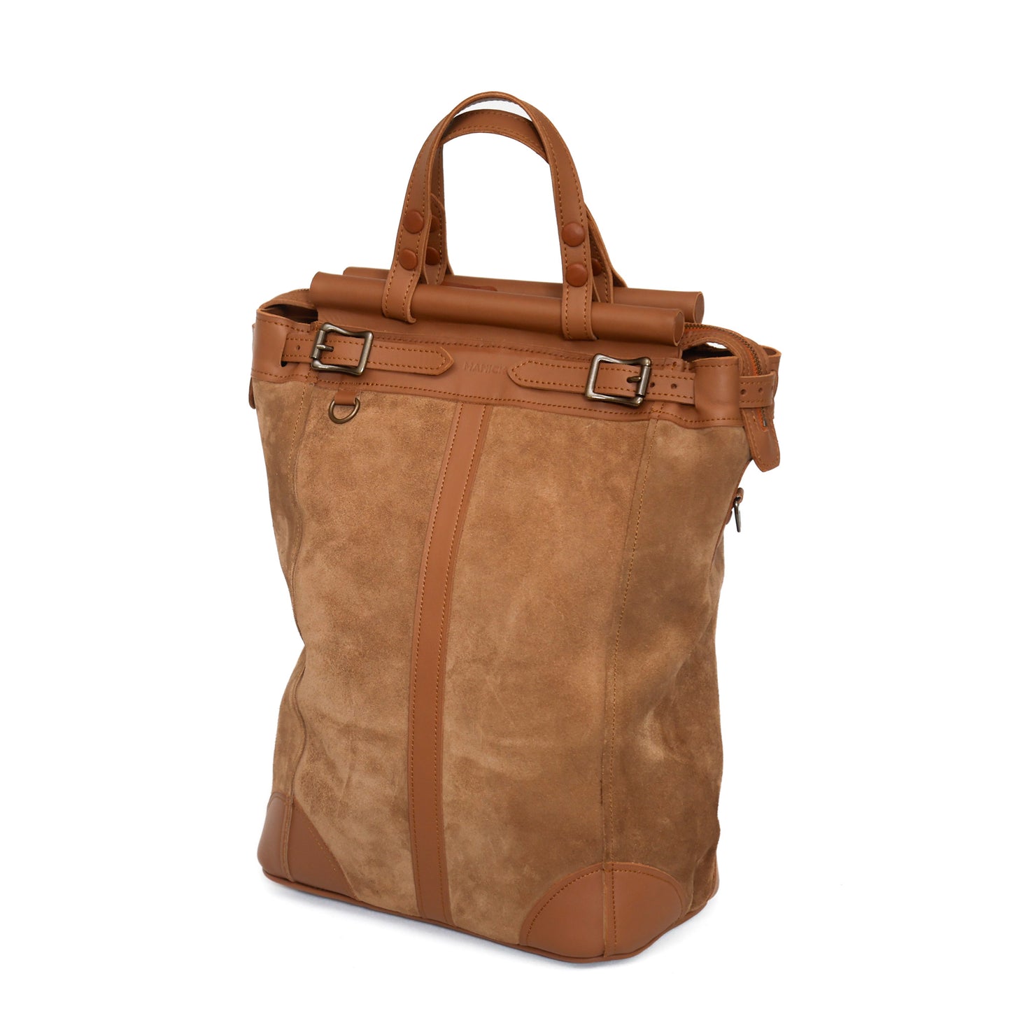 The Manick Suede/Leather Utility Post Bag