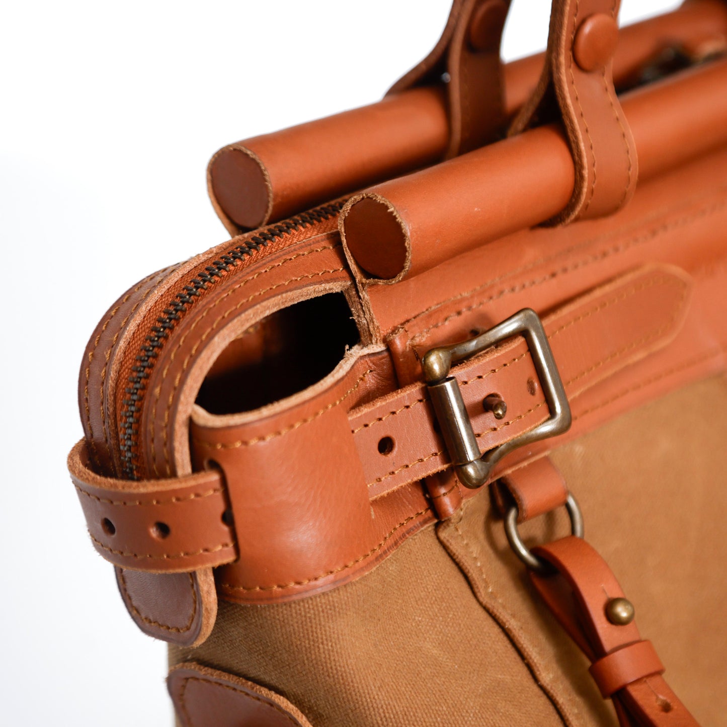 The Manick Canvas/Leather Utility Post Bag